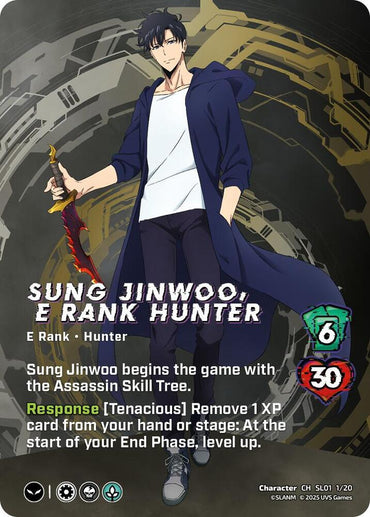 Sung Jinwoo, E Rank Hunter - SL01 1/20 - Character Ultra Rare