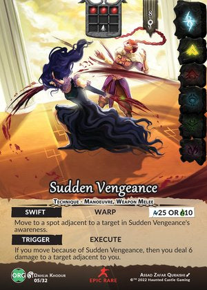 Sudden Vengeance (Epic) - Origins
