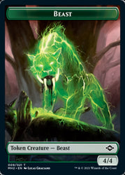 Beast Token // Clue Token (15) [Modern Horizons 2 Tokens]